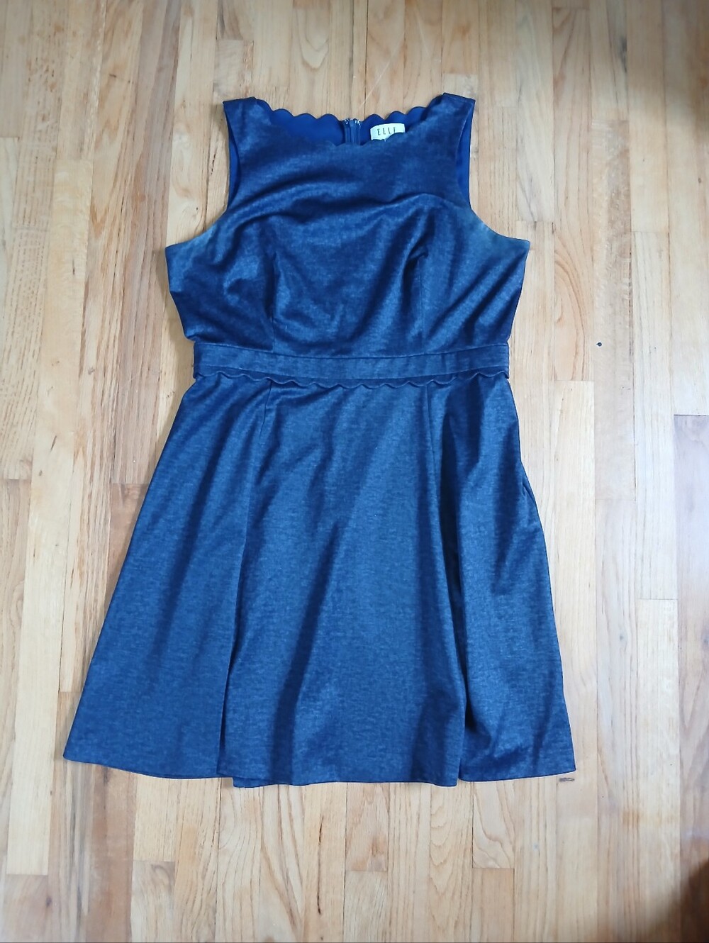 Navy Blue A-line Dress
